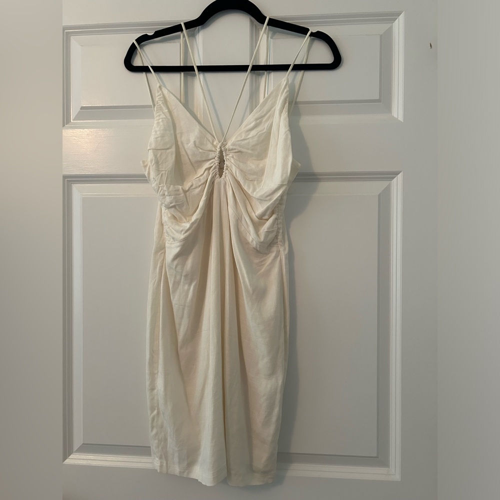 White summery dress with strapy top